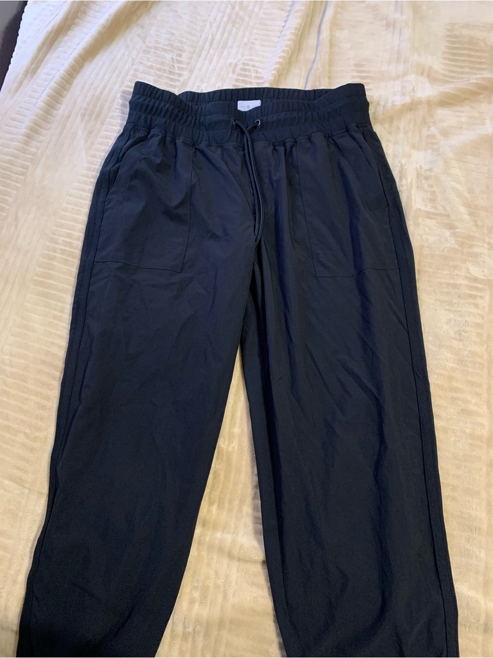 Black Drawstring Casual Pants